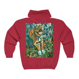 Two Dog Tough™ Smiling Pitbull Full Zip Hooded Sweatshirt