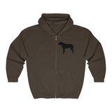 BULLMASTIFF CLASSIC DOG BREED SILHOUETTE ZIP-UP HOODIE