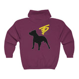 Two Dog Tough™ Classic Pitbull Silhouette Zip Hoodie