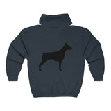 Doberman Pinscher Silhouette Zip-Hoodie