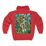 Two Dog Tough™ Smiling Pitbull Full Zip Hooded Sweatshirt