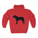 BULLMASTIFF CLASSIC DOG BREED SILHOUETTE ZIP-UP HOODIE