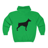 Doberman Pinscher Silhouette Zip-Hoodie