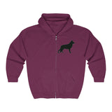 German Shepherd Silhouette Zip Hoodie