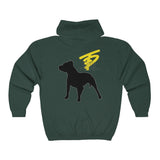 Two Dog Tough™ Classic Pitbull Silhouette Zip Hoodie