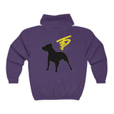 Two Dog Tough™ Classic Pitbull Silhouette Zip Hoodie