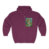 Two Dog Tough™ Smiling Pitbull Full Zip Hooded Sweatshirt