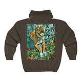 Two Dog Tough™ Smiling Pitbull Full Zip Hooded Sweatshirt