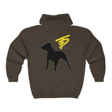 Two Dog Tough™ Classic Pitbull Silhouette Zip Hoodie