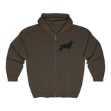 German Shepherd Silhouette Zip Hoodie