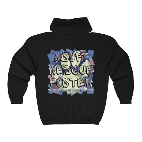 A.R.F. Project Stack Graffiti Style with Blocks Unisex Heavy Blend™ Full Zip Hooded Sweatshirt