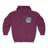 A.R.F. Project Stack Graffiti Style with Blocks Unisex Heavy Blend™ Full Zip Hooded Sweatshirt