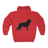 German Shepherd Silhouette Zip Hoodie