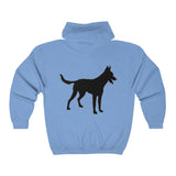Malinois Silhouette Zip-Hoodie