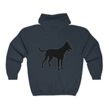 Malinois Silhouette Zip-Hoodie