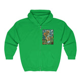 Two Dog Tough™ Smiling Pitbull Full Zip Hooded Sweatshirt