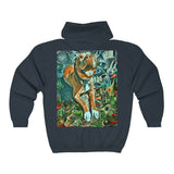Two Dog Tough™ Smiling Pitbull Full Zip Hooded Sweatshirt