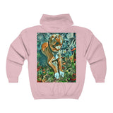 Two Dog Tough™ Smiling Pitbull Full Zip Hooded Sweatshirt