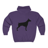 Doberman Pinscher Silhouette Zip-Hoodie