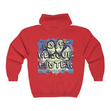 A.R.F. Project Stack Graffiti Style with Blocks Unisex Heavy Blend™ Full Zip Hooded Sweatshirt