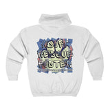 A.R.F. Project Stack Graffiti Style with Blocks Unisex Heavy Blend™ Full Zip Hooded Sweatshirt