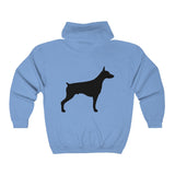 Doberman Pinscher Silhouette Zip-Hoodie