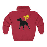 Two Dog Tough™ Classic Pitbull Silhouette Zip Hoodie