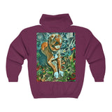Two Dog Tough™ Smiling Pitbull Full Zip Hooded Sweatshirt
