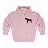 BULLMASTIFF CLASSIC DOG BREED SILHOUETTE ZIP-UP HOODIE