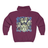 A.R.F. Project Stack Graffiti Style with Blocks Unisex Heavy Blend™ Full Zip Hooded Sweatshirt