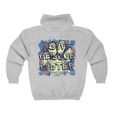 A.R.F. Project Stack Graffiti Style with Blocks Unisex Heavy Blend™ Full Zip Hooded Sweatshirt