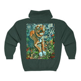 Two Dog Tough™ Smiling Pitbull Full Zip Hooded Sweatshirt