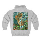 Two Dog Tough™ Smiling Pitbull Full Zip Hooded Sweatshirt