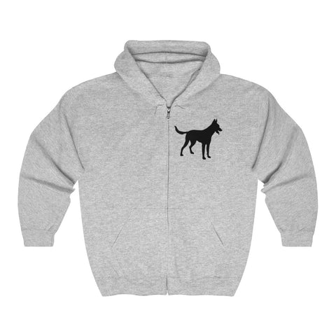 Malinois Silhouette Zip-Hoodie