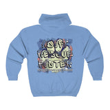 A.R.F. Project Stack Graffiti Style with Blocks Unisex Heavy Blend™ Full Zip Hooded Sweatshirt
