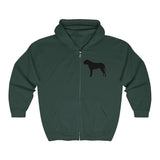 BULLMASTIFF CLASSIC DOG BREED SILHOUETTE ZIP-UP HOODIE