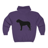BULLMASTIFF CLASSIC DOG BREED SILHOUETTE ZIP-UP HOODIE