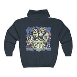 A.R.F. Project Stack Graffiti Style with Blocks Unisex Heavy Blend™ Full Zip Hooded Sweatshirt