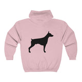 Doberman Pinscher Silhouette Zip-Hoodie