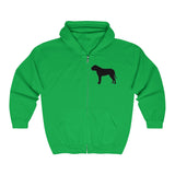 BULLMASTIFF CLASSIC DOG BREED SILHOUETTE ZIP-UP HOODIE