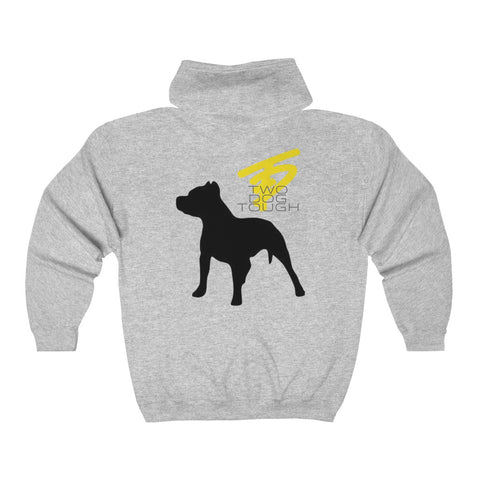 Two Dog Tough™ Classic Pitbull Silhouette Zip Hoodie