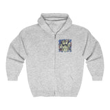 A.R.F. Project Stack Graffiti Style with Blocks Unisex Heavy Blend™ Full Zip Hooded Sweatshirt