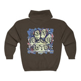 A.R.F. Project Stack Graffiti Style with Blocks Unisex Heavy Blend™ Full Zip Hooded Sweatshirt