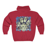 A.R.F. Project Stack Graffiti Style with Blocks Unisex Heavy Blend™ Full Zip Hooded Sweatshirt