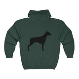 Doberman Pinscher Silhouette Zip-Hoodie