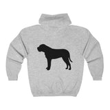 BULLMASTIFF CLASSIC DOG BREED SILHOUETTE ZIP-UP HOODIE
