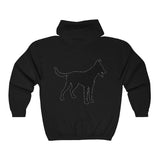 Malinois Silhouette Zip-Hoodie