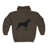 Doberman Pinscher Silhouette Zip-Hoodie