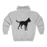 Malinois Silhouette Zip-Hoodie