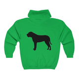 BULLMASTIFF CLASSIC DOG BREED SILHOUETTE ZIP-UP HOODIE